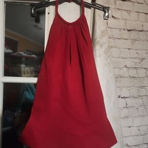 Stylish Red Halter Dress